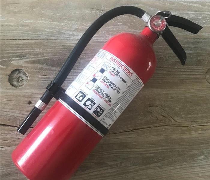 Red fire extinguisher